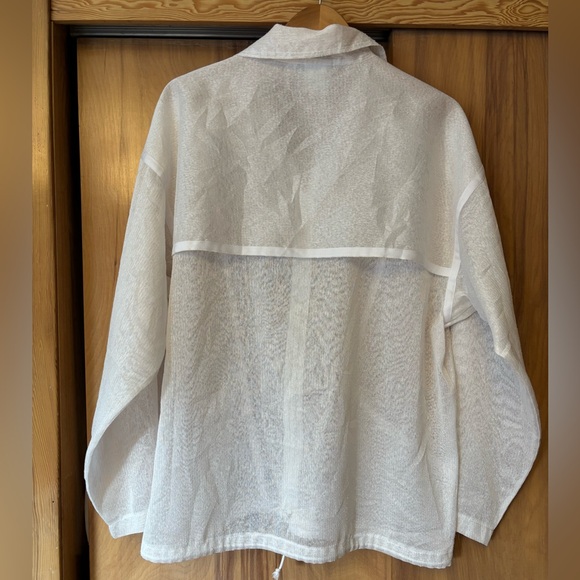 White Mesh Women's Jacket, Mosquito netting clothing, Sun protect, vintage cloth - Picture 3 of 12